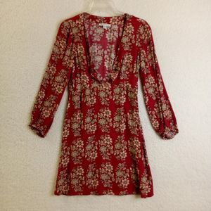 American Eagle Outfitters Summer Dress Small‎ Long Sleeve Missing Tie Viscose